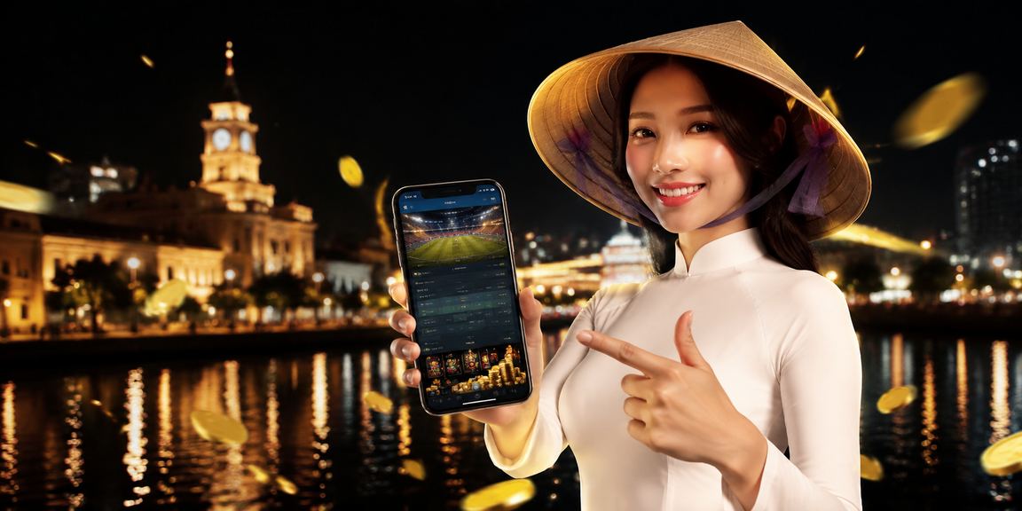 Người dùng tại TP.HCM đội nón lá trải nghiệm casino trực tuyến trên điện thoại di động